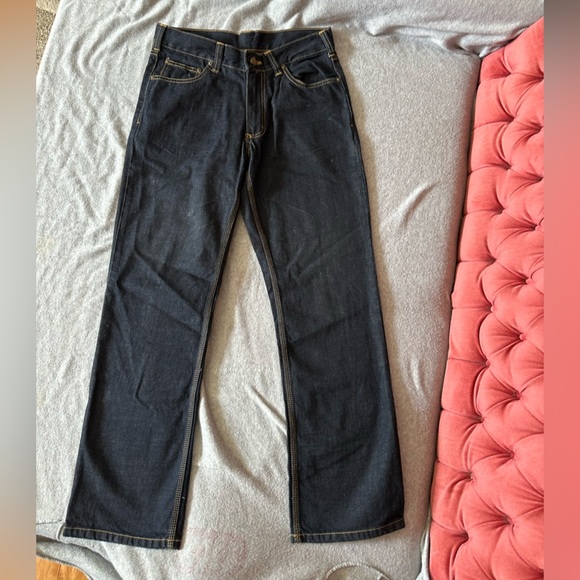 Carhartt Black Straight-Leg Jeans Timeless Design - Picture 3 of 6